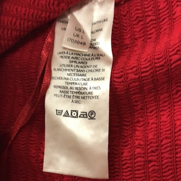 Free People L Top Red Plaid Ruffle Bustier Smocking Very Stretchy Excellent - Picture 9 of 10